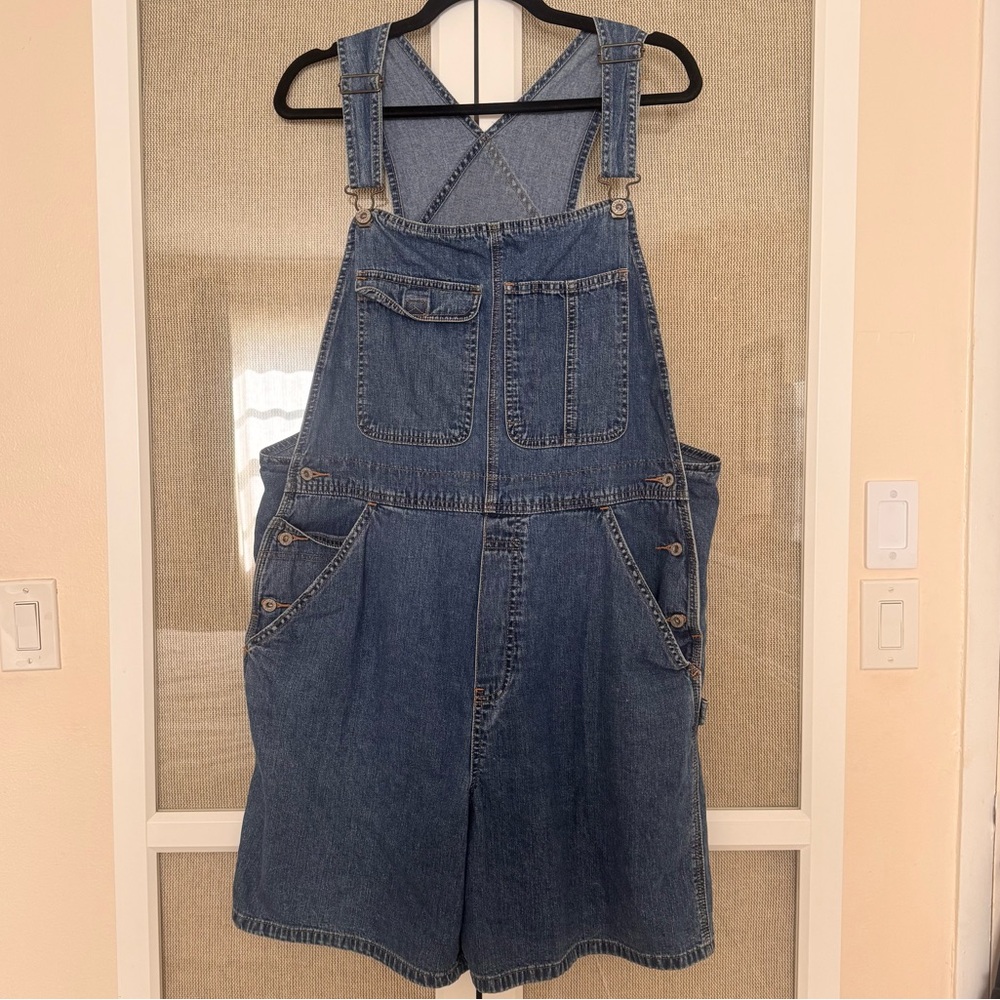 Old Navy Y2K Vintage Denim Overalls Shortalls XL EUC